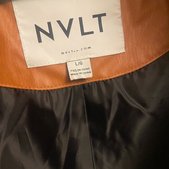 NVLT Vegan Leather Puffer Coat - Picture 4 of 5